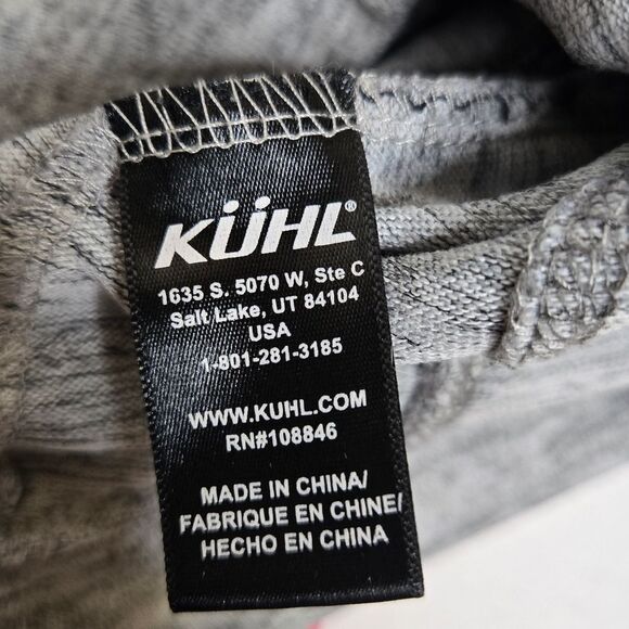 KUHL gray cowl neck Lea pullover sweatshirt‎ sweater with thumb holes M - Picture 8 of 13